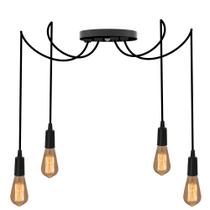 Pendente Estilo Industrial aranha - Estilo Moderno 4 fios 2 metros