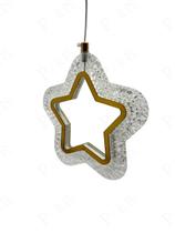 Pendente Estrela Dourada 20cm Led 9W 3200K Bivolt