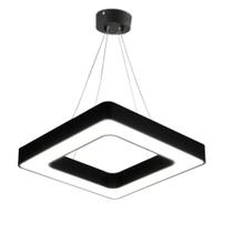 Pendente Estrutura Em Metal Preto Fosco e Acrílico Branco Led Integrado 36W 6000K Bivolt Luciin