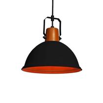 Pendente Factory M Preto Fosco/Cobre Taschibra Pendente Factory M Preto Fosco/Cobre Taschibra