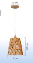 Pendente fibra natural trançado led biak 18cm gmh Pendente fibra natural trançado led biak 18cm gmh