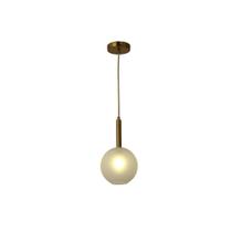 Pendente Filó Globo Bronze e Branco Metal e Vidro 1xG9 - Bella Iluminação