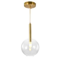 Pendente Filó Globo Bronze e Transparente Metal e Vidro 1xG9 - Bella Iluminação