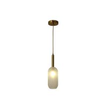 Pendente Filó Tubo Bronze e Branco Metal e Vidro 1xG9 - Bella Iluminação