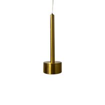 Pendente Fio Cabo Industrial Moderno Alumínio Dourado Led 7W