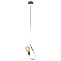 Pendente Flex Preto c/ Cabo 1,6M 1x E27 60W Bivolt - BLUMENAU ILUMINAÇÃO