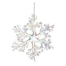 Pendente Floco Neve Furta Cor 14cm Enfeite Natalino Luxo Pendente Floco Neve Furta Cor 14cm Enfeite Natalino Luxo