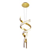 Pendente Fluire Bella Dourado 28x74cm 30w Re005 St1431 Pendente Fluire Bella Dourado 28x74cm 30w Re005 St1431
