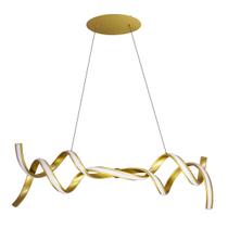 Pendente Fluire Dourado 100x25cm 45w Bella Iluminação Re006 St1434 Pendente Fluire Dourado 100x25cm 45w Bella Iluminação Re006 St1434