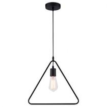 Pendente Formato Triângulo Preta Para 1 Lâmpada E-27