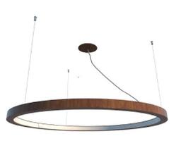 Pendente fox lustres 864 led ø50x4cm madeira, mdf, acrílico, cabo de aço 3000k Pendente fox lustres 864 led ø50x4cm madeira, mdf, acrílico, cabo de aço 3000k