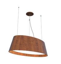 Pendente fox lustres oval 21x80x40cm madeira e mdf 4xe27 Pendente fox lustres oval 21x80x40cm madeira e mdf 4xe27