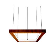 Pendente Frame Retangular LED 35w 2700k 100cm Madeira Imbuia