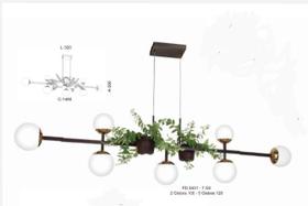 Pendente Garden 7x E27 globo de vidro