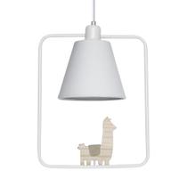 Pendente Geométrico Retângulo Lhama Branco Quarto Bebê Infantil Menina Pendente Geométrico Retângulo Lhama Branco Quarto Bebê Infantil Menina