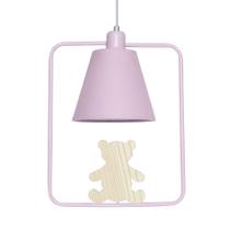 Pendente Geométrico Retângulo Ursinho Rosa Quarto Bebê Infantil Menina Pendente Geométrico Retângulo Ursinho Rosa Quarto Bebê Infantil Menina