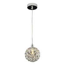 Pendente Globinho de Cristal 12cm Quarto Cabeceira de Cama