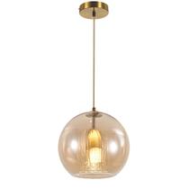 Pendente Globo de Vidro Âmbar 25cm 1E27 14349-PL