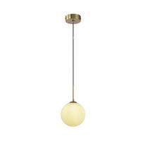 Pendente Globo De Vidro Branco Ø12cm Dourado Moderno Zan14 Pendente Globo De Vidro Branco Ø12cm Dourado Moderno Zan14
