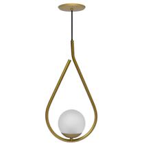 Pendente globo drop dourado fosco