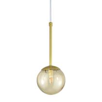 Pendente Globo Esfera De Vidro 12Cm - Ouro - Vidro Âmbar