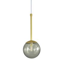 Pendente Globo Esfera de Vidro 12cm - OURO - Vidro Fumê