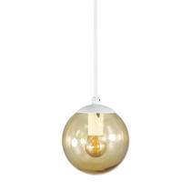 Pendente Globo Esfera de Vidro Âmbar 14cm - BRANCO