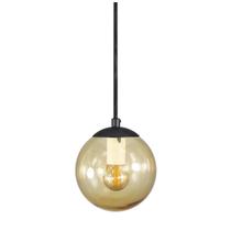 Pendente Globo Esfera de Vidro Âmbar 14cm - PRETO