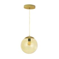 Pendente Globo Esfera de Vidro Âmbar 20cm - OURO Pendente Globo Esfera de Vidro Âmbar 20cm - OURO