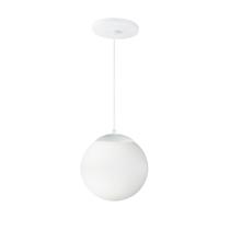 Pendente Globo Esfera de Vidro Branco Fosco 20cm - BRANCO