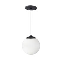 Pendente Globo Esfera de Vidro Branco Fosco 20cm - PRETO Pendente Globo Esfera de Vidro Branco Fosco 20cm - PRETO