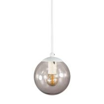 Pendente Globo Esfera De Vidro Fumê 14cm - Branco
