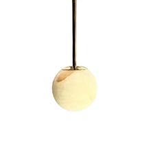 Pendente Globo Mármore Dourado 12cm Luz Quente 3000K