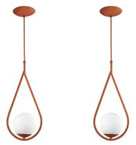 Pendente gota cobre ono 15x23x55 cm globo 15 cm 1e27 cod.779/1 - spotline