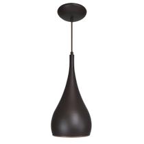 Pendente Gota Marrom Texturizado e Cobre - Rioprelustres - PD864-MAR/CO