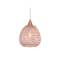 Pendente Gothics Cristal e Metal Cobre Ø18cm 1XE14 - Taschibra - 8538