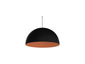 Pendente gran ball preto fosco e dourado 40cm inove