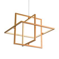 Pendente Gravity LED 3000K Dourado Textura Folhada 41W Bivolt