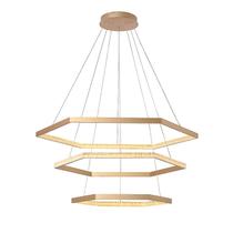 Pendente Hex 60cm 80cm 100cm 3,5cm 3X3+4+5W 3000K Bella Iluminação