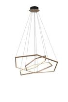 Pendente Hexagonal 3 Módulos Rose Gold 90cm Led 87W 3000K Bivolt