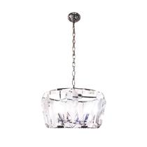 Pendente Hexagonal Cromado Vidro Transparente 6E14 24x35cm