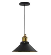Pendente Industrial Hat 210mm Ouro/ Preto Fosco