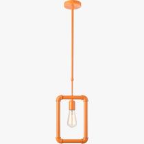 Pendente Industrial Laranja HASH 1 E27 110/220V