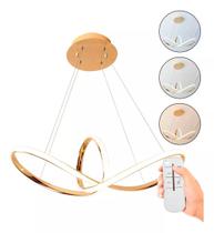 Pendente Infinito Moderno Dourado 35W Bivolt 3 cores