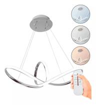 Pendente Infinito Prata Moderno 35w Bivolt Muda de Cor