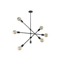 Pendente Ipanema Preto RM004B Bella P/ 6 Lâmpadas E27 ST2824