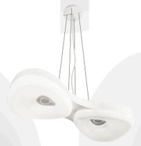 Pendente irregular de acrílico base pintada em branco 127v Pendente irregular de acrílico base pintada em branco 127v