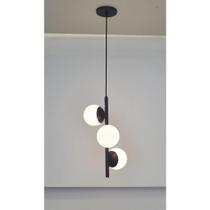 Pendente Jaboticaba 3 Bolinha Vertical Luminária de Teto