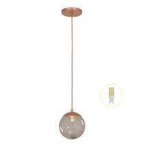 Pendente Jabuticaba Cobre 1 Bola Esfera Globo De Vidro + Led Pendente Jabuticaba Cobre 1 Bola Esfera Globo De Vidro + Led