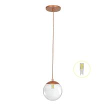 Pendente Jabuticaba Cobre 1 Bola Esfera Globo De Vidro + Led Pendente Jabuticaba Cobre 1 Bola Esfera Globo De Vidro + Led